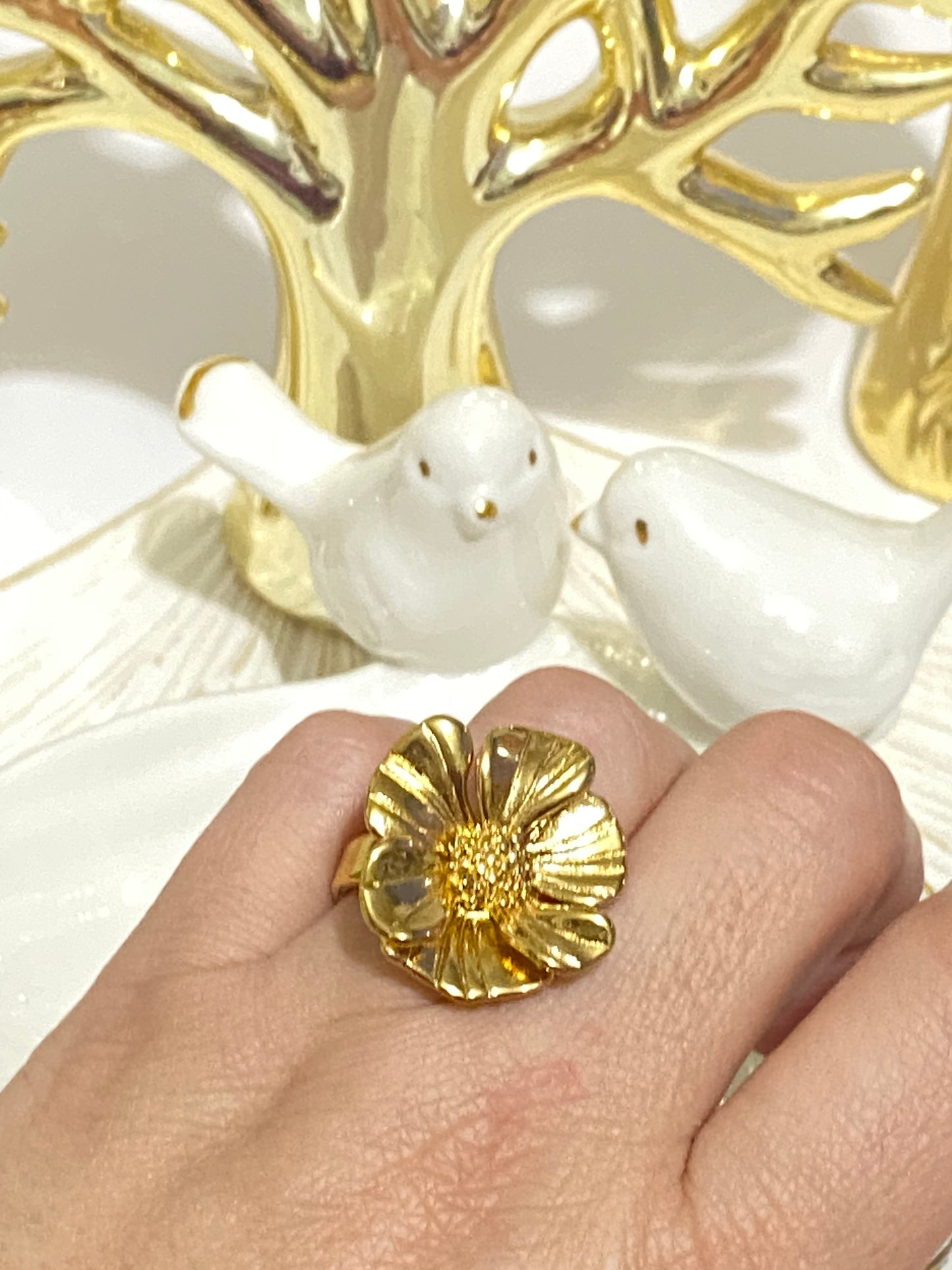 Anillo Ajustable • Rosa de Sarón