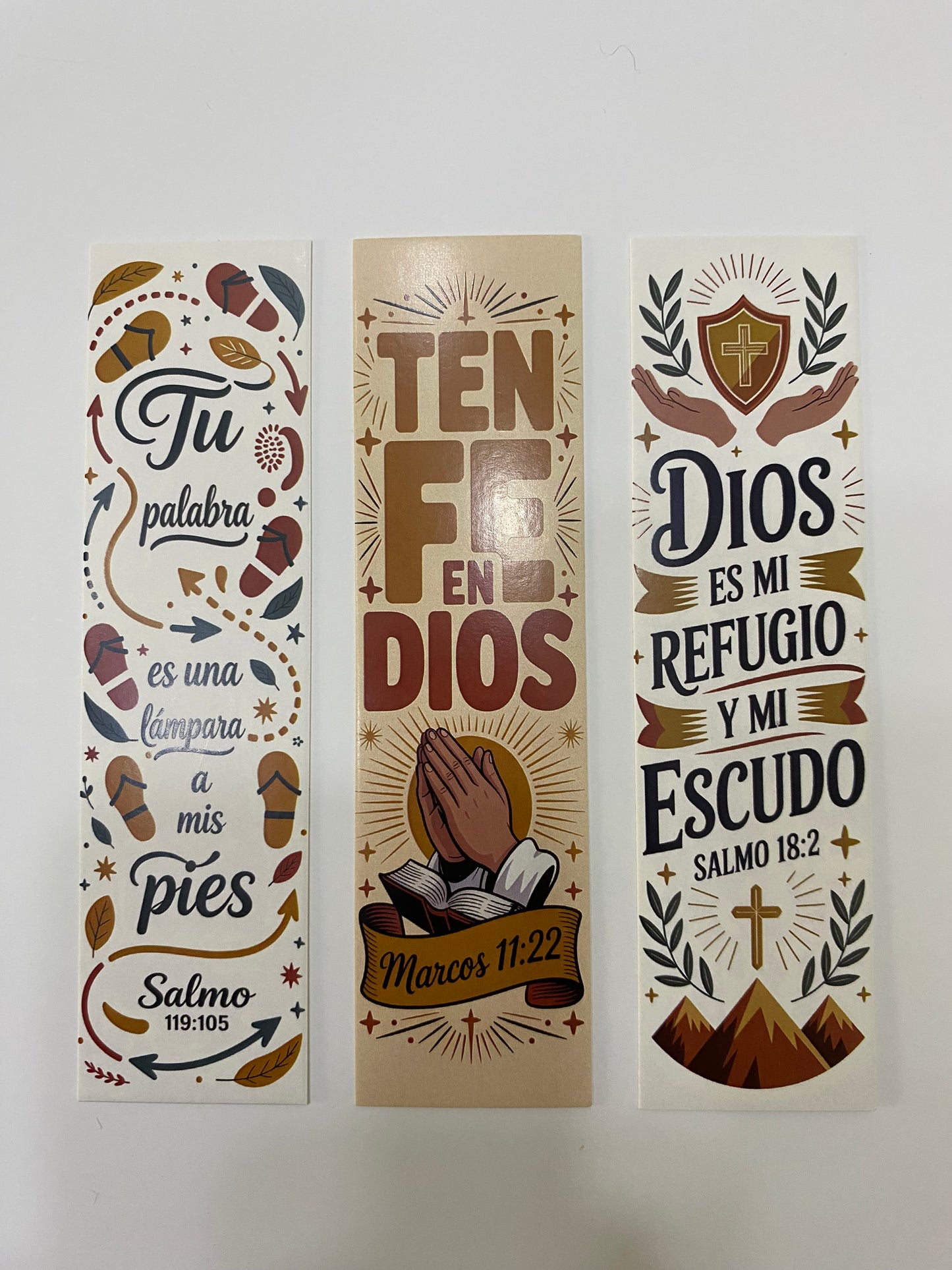 Set 6 separadores de Libros 4x15 cms “Tu Palabra ee una lámpara”