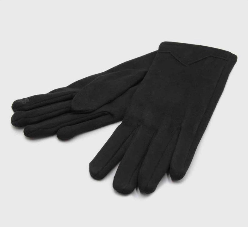 Guantes negros Gamuza Negro