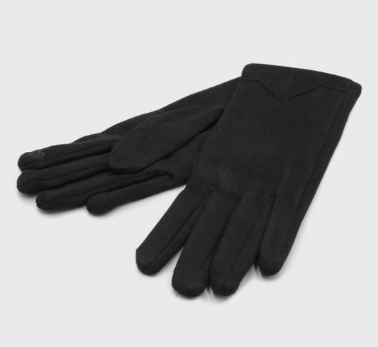 Guantes negros Gamuza Negro