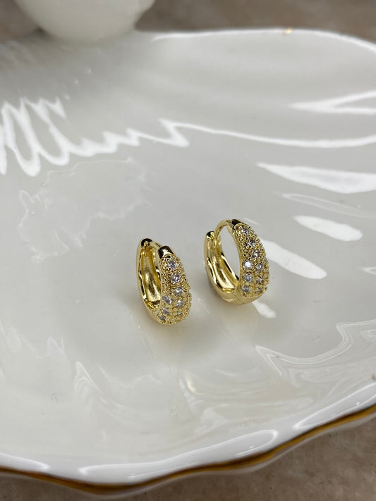 Argolla gota microcircones rodio dorado