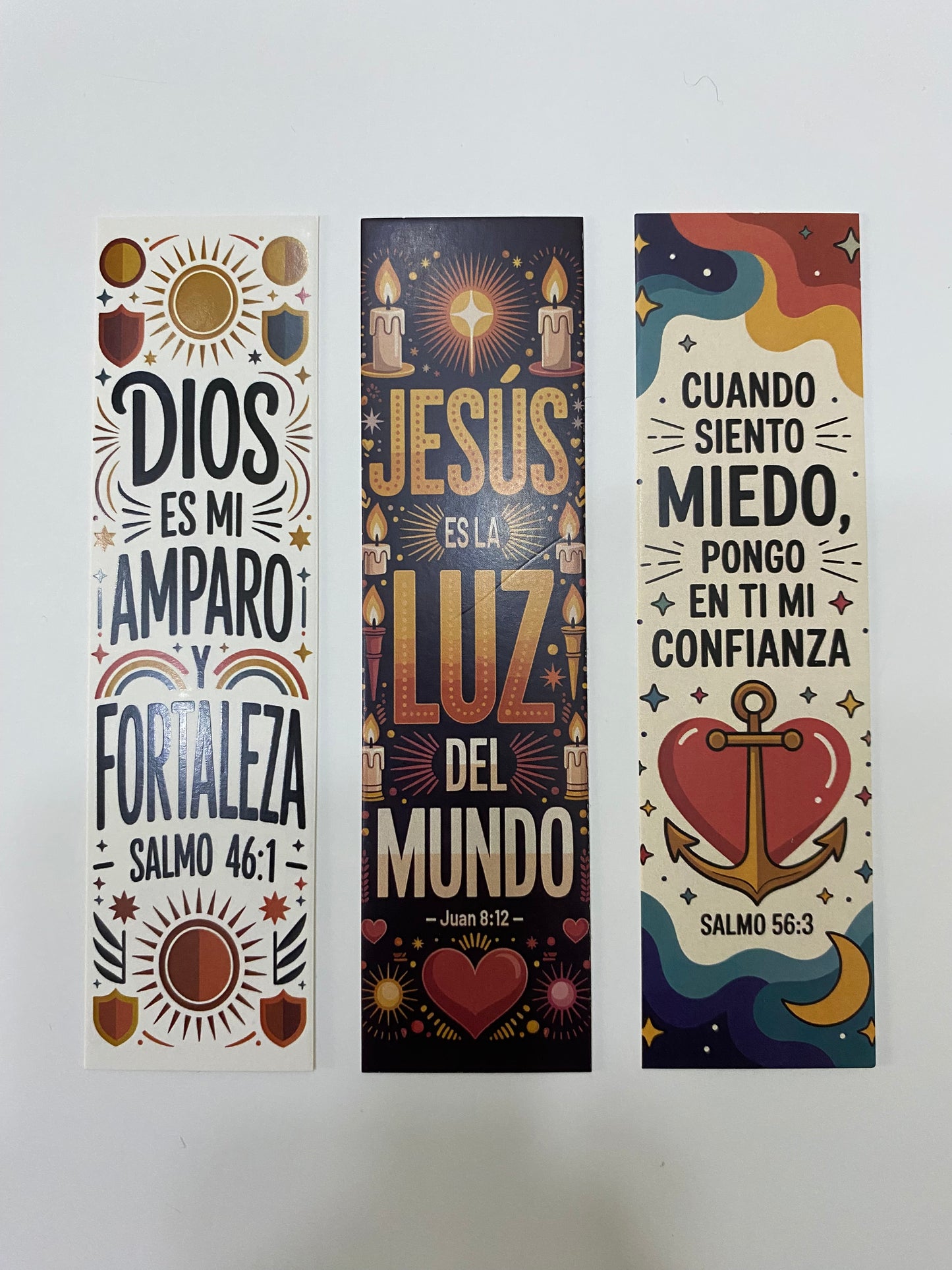 Set 6 separadores de Libros 4x15 cms “Tu Palabra ee una lámpara”