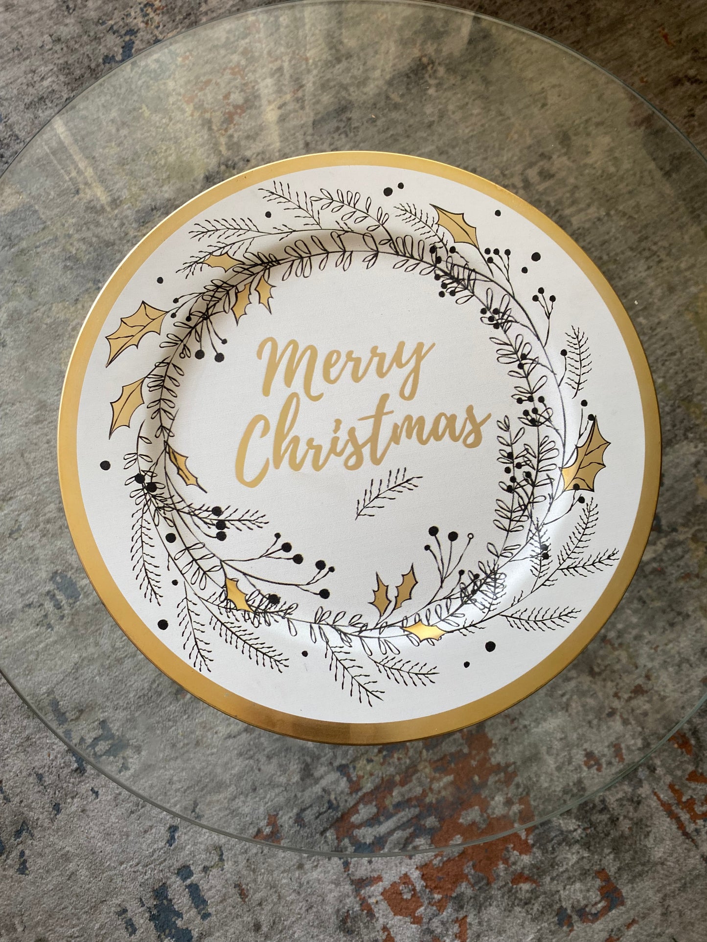 Plato base acrílico Navidad 30 cms