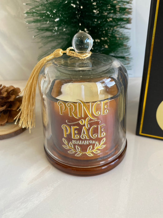 Vela Princess of peace con tapa de lujo de vidrio aroma frutos del bosque
