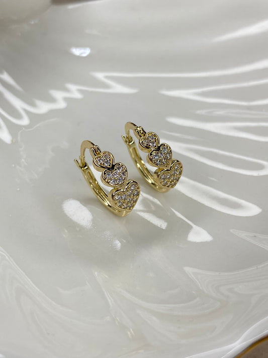 Aros amor real microcircones Rodio dorado