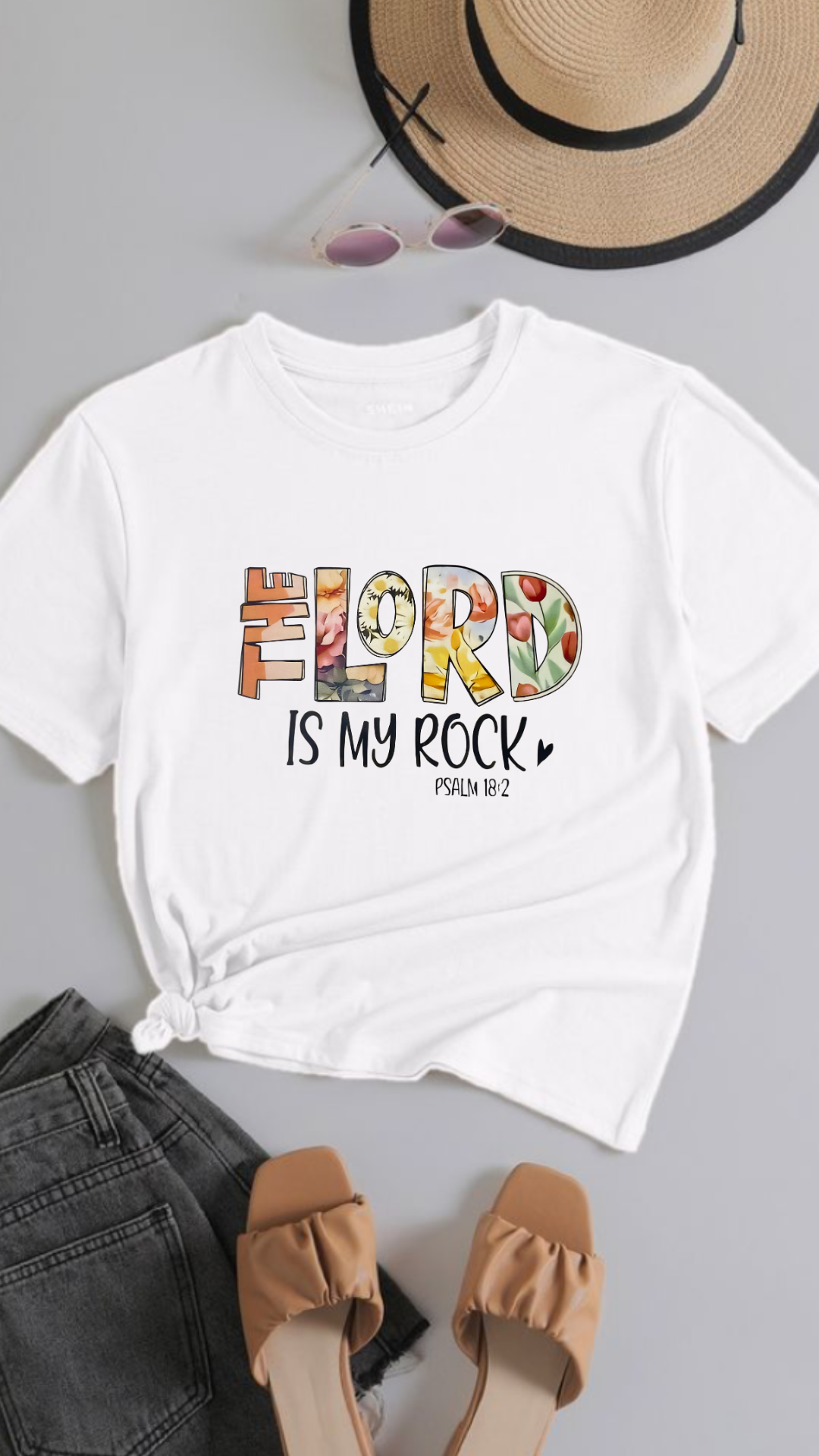 Polera El Señor es mi roca • Blanca