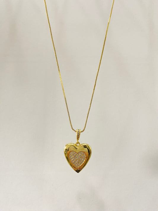 Collar herencia de amor• Baño de oro