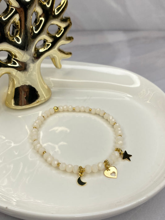 Pulsera Holiday cristales nude