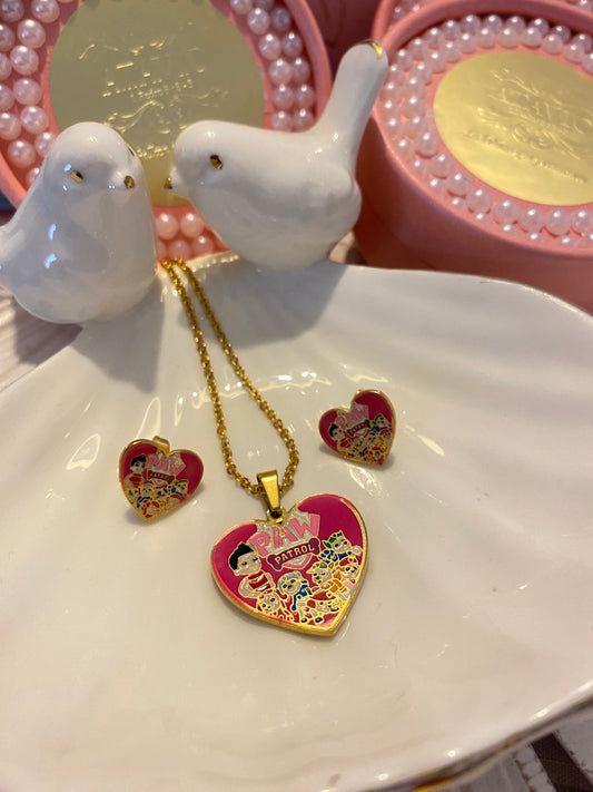 Conjunto Paw Patroll Corazón Fucsia