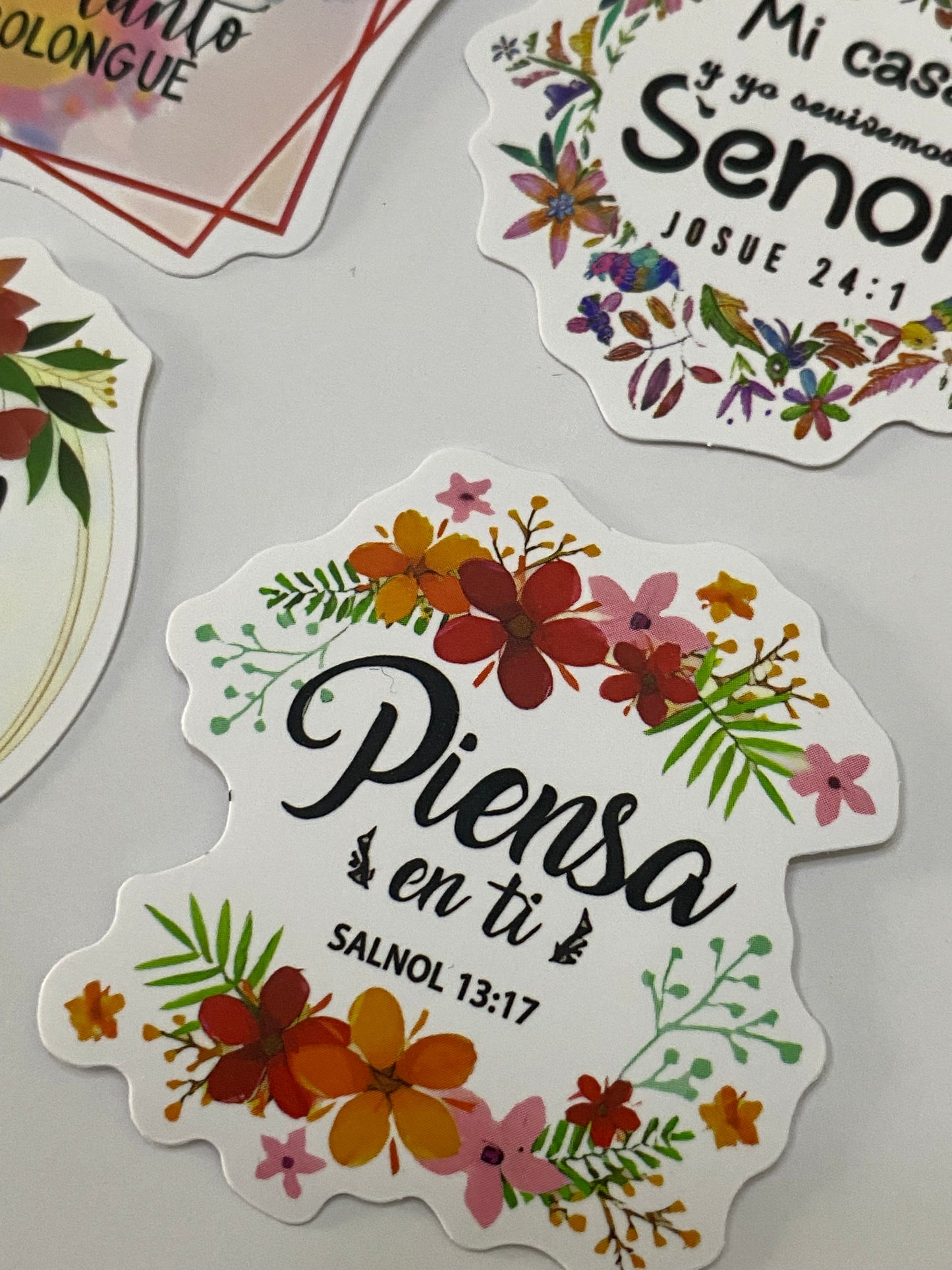 Set 6 stickers “Se Fuerte y Valiente”