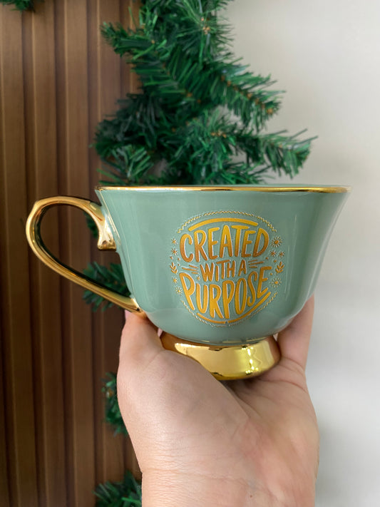 Taza creada con propósito • cerámica verde