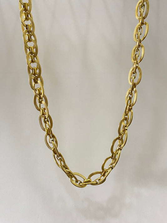 Collar lazos de amor •Cadena acero 50  cms