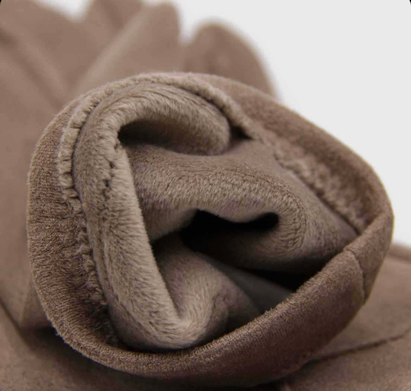 Guantes negros Gamuza Taupe