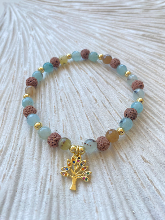 Pulsera Difusora aguamarina vida