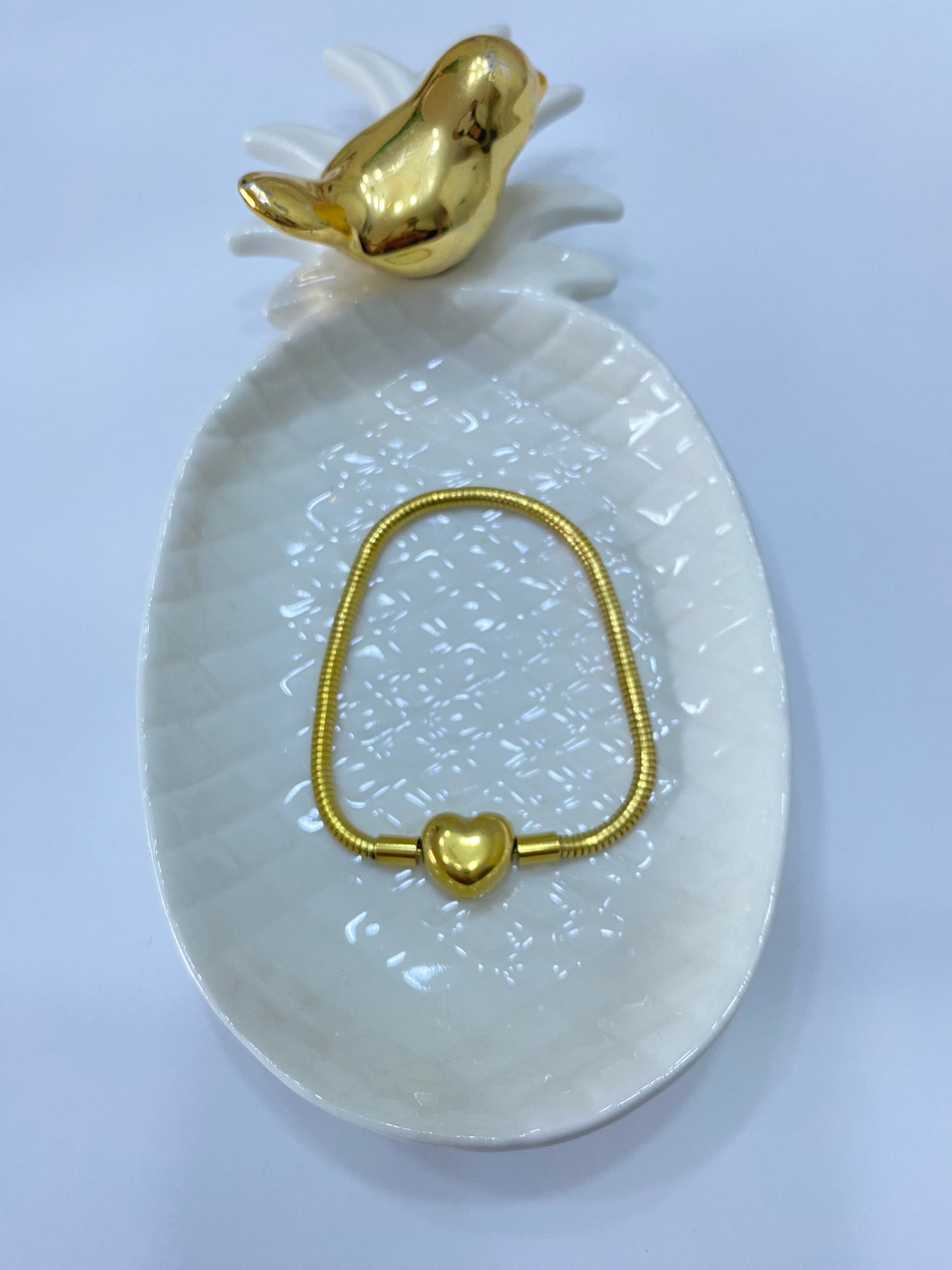Pulsera amada en acero dorado tipo Pandora