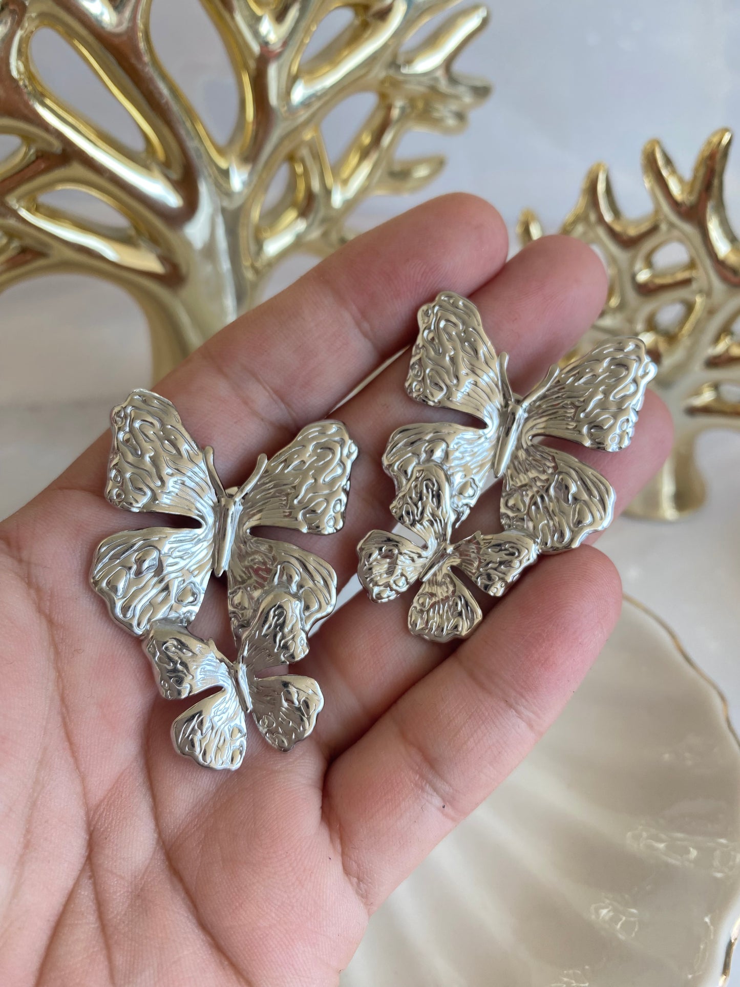 Aros acero Doble Mariposa