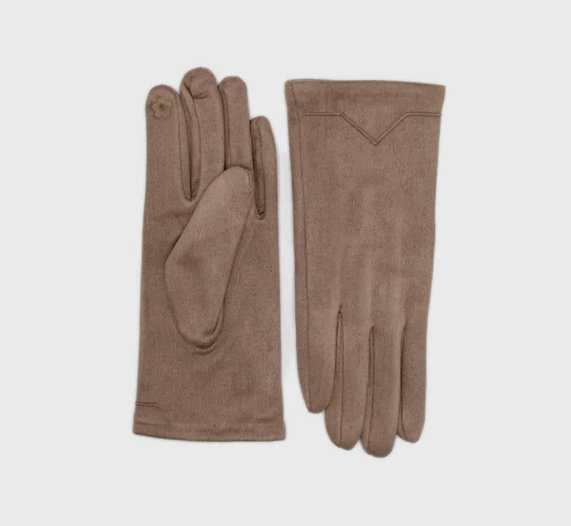 Guantes negros Gamuza Taupe