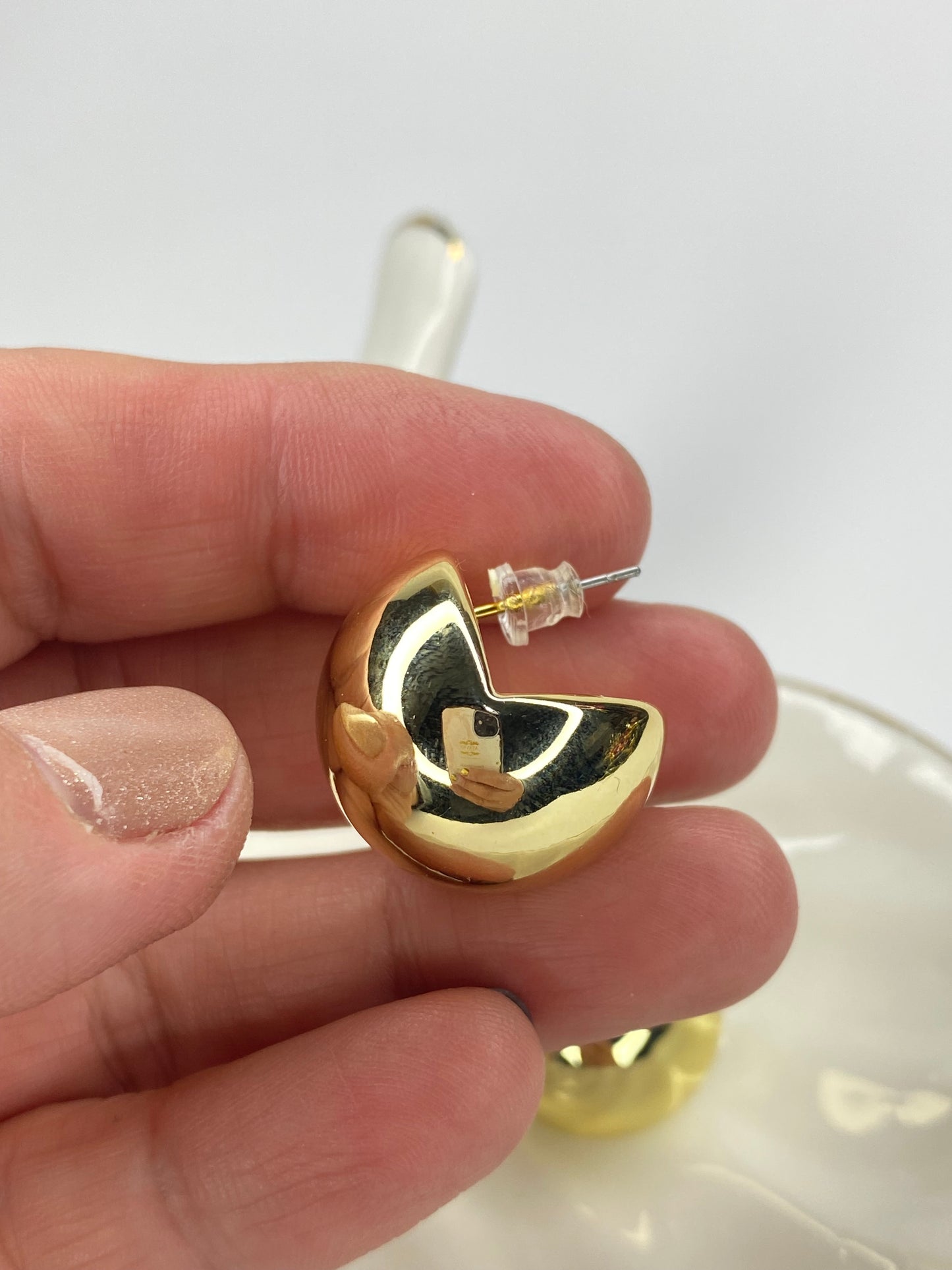 Aros Maxi esfera dorada, fantasía fina