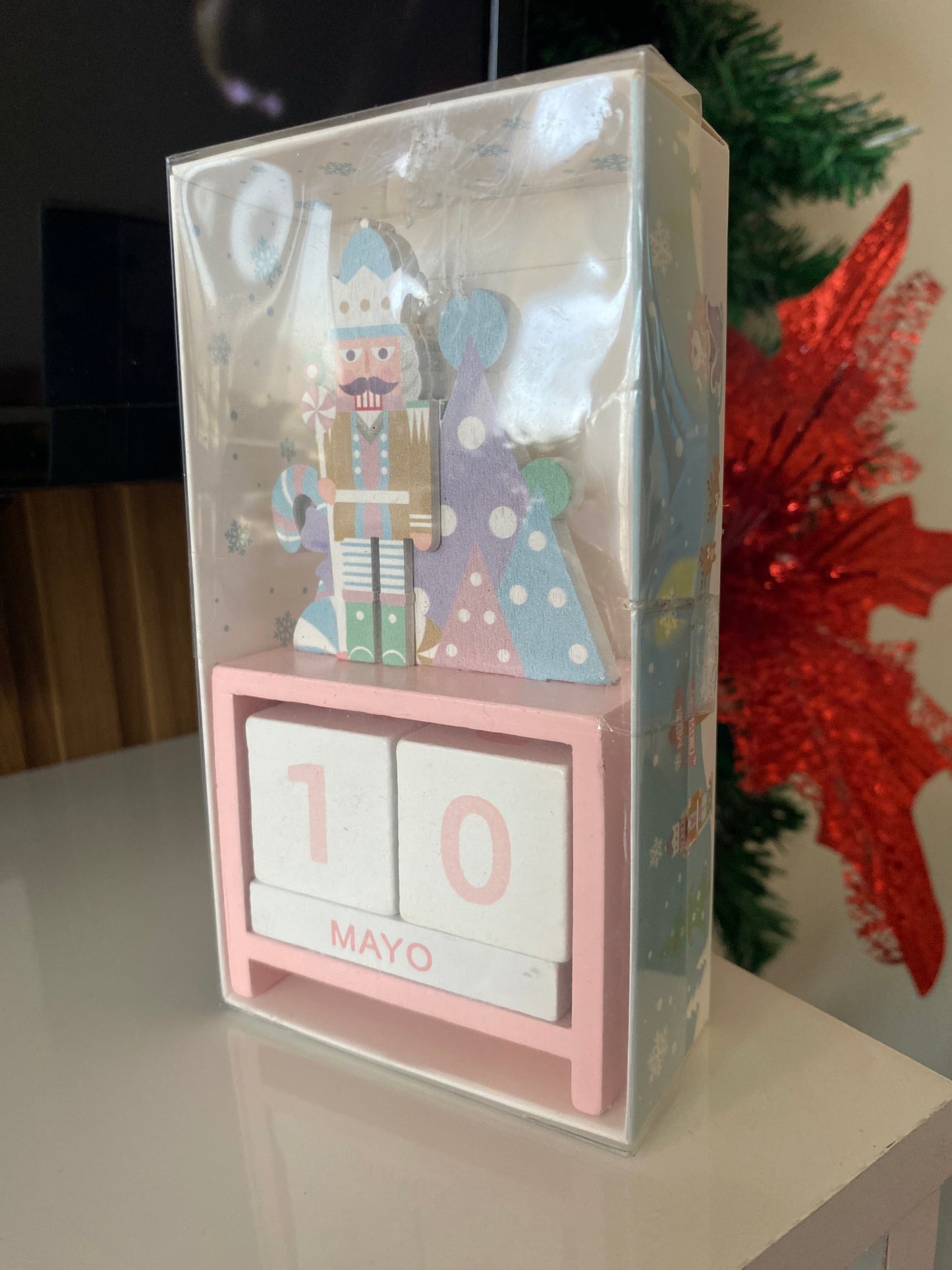 Calendario Eterno Cascanueces Rosado • Madera