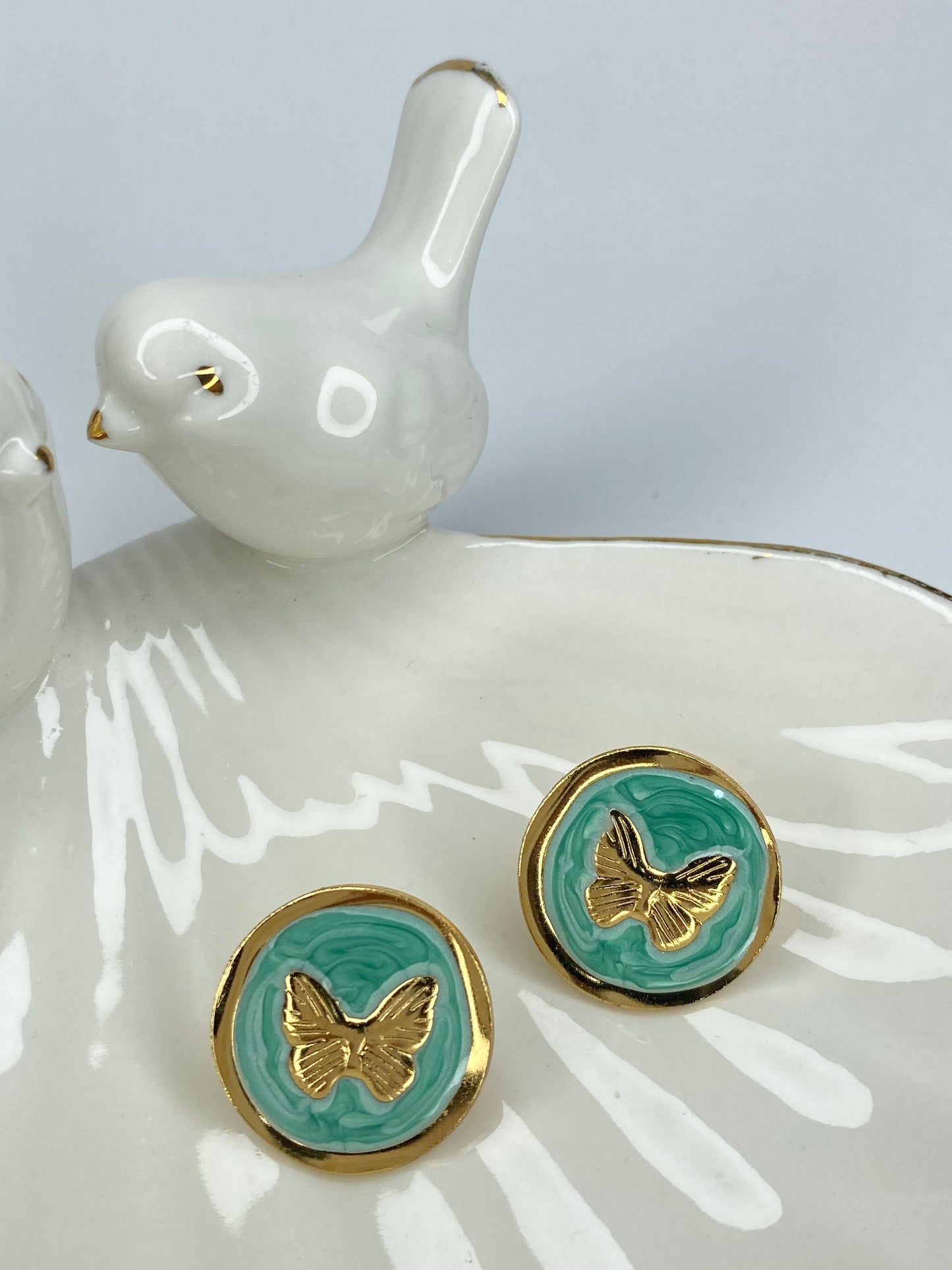 Aros Mariposa delante menta/acero 30mm