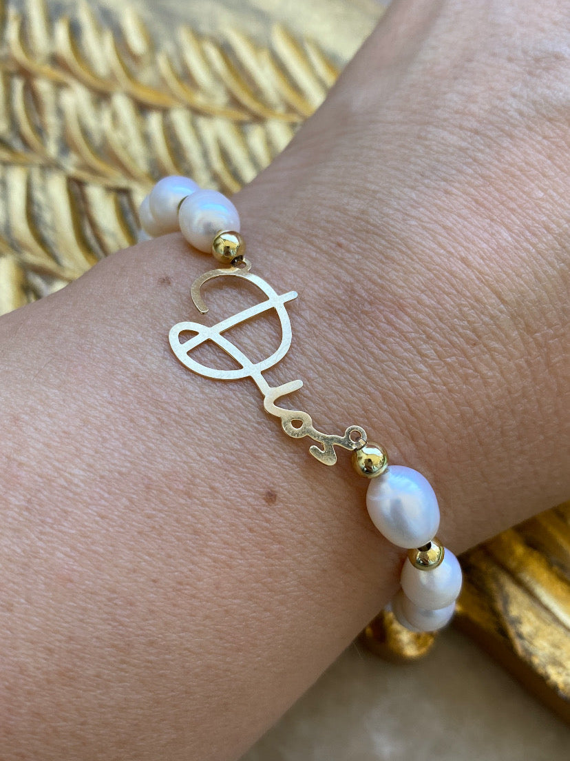 PULSERA DIOS PERLAS DE RÍO