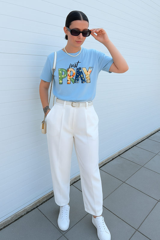 Polera Sólo Ora  • Celeste