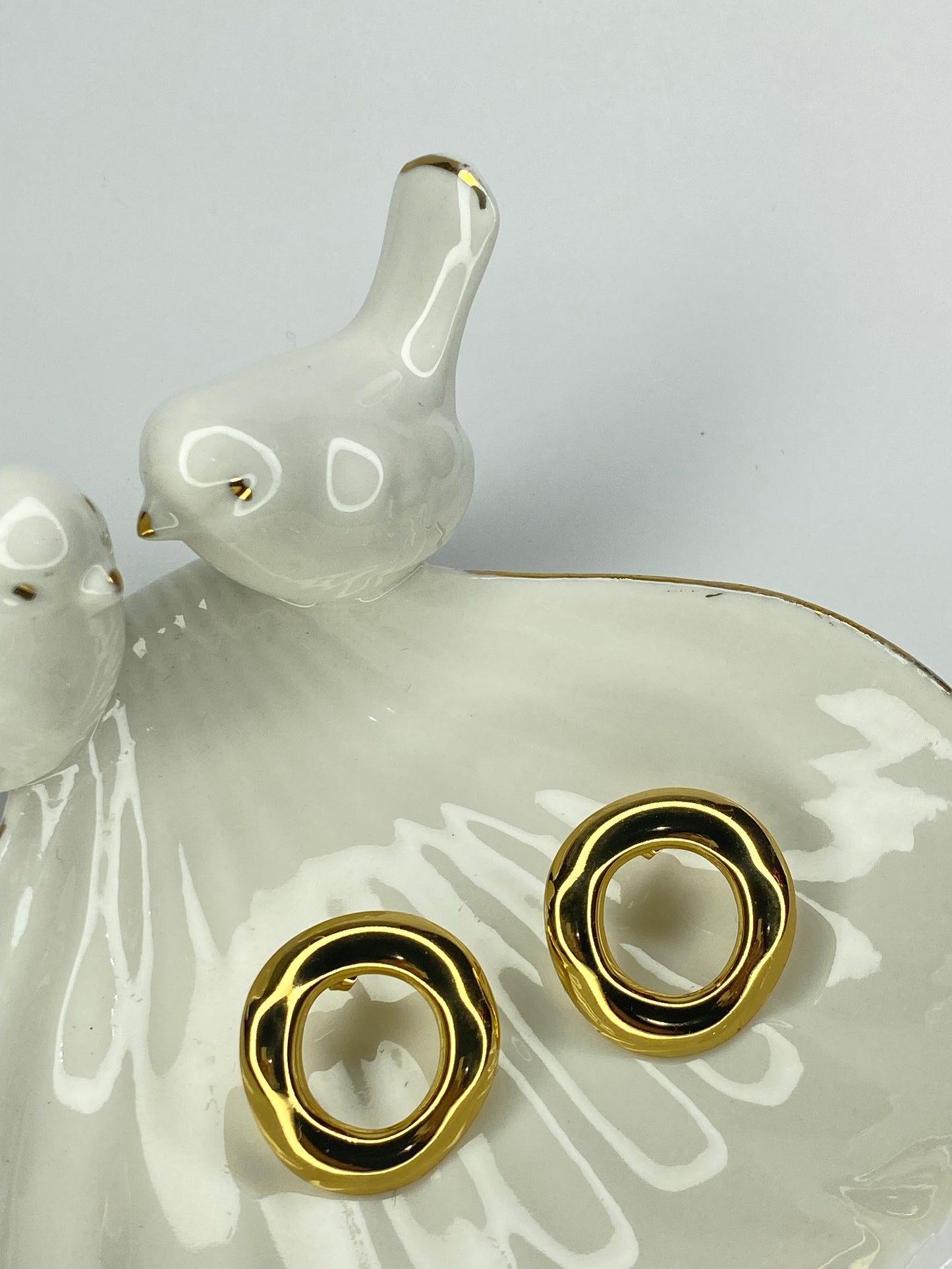 Aros dona acero dorado