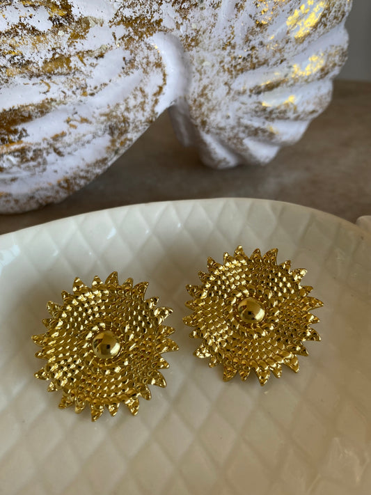 Aros dorados circular acero