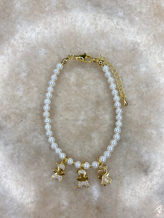 Pulsera Perlas preciosa con 1 a 3 Hij@s