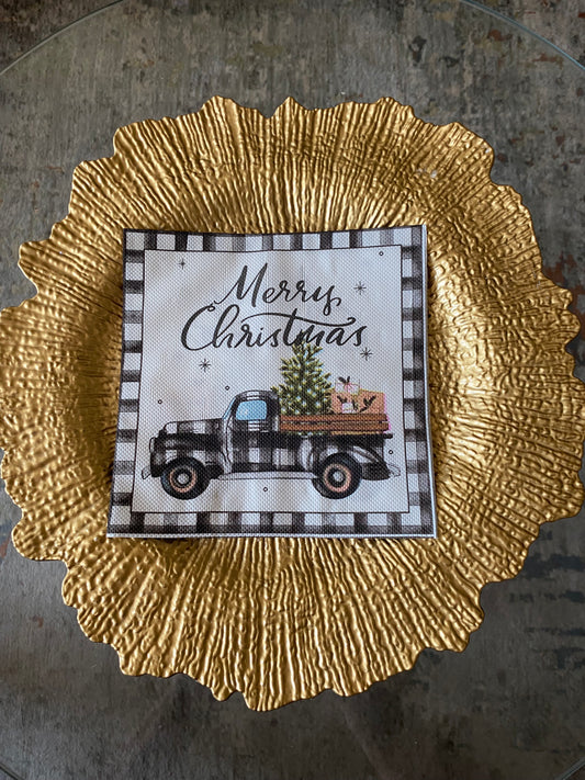 Set de 20 servilletas navidad cuadrille