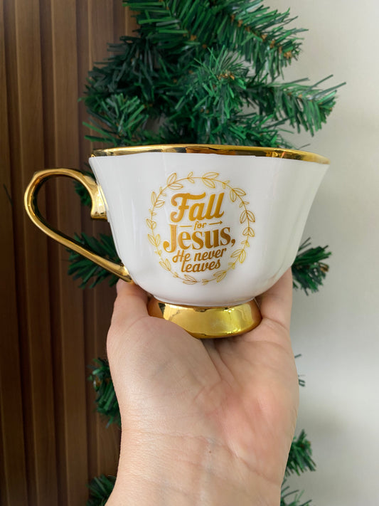 Taza Jesús nunca falla • Cerámica blanca