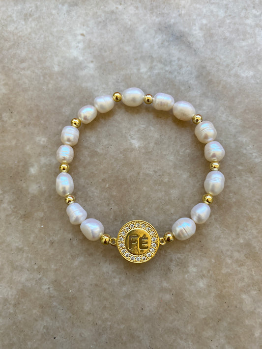 PULSERA FE PERLAS DE RÍO