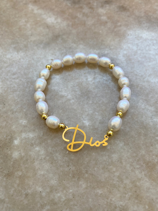 PULSERA DIOS PERLAS DE RÍO